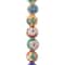 Multicolor Ceramic Flower Design Round Beads, 14mm by Bead Landing&#x2122;